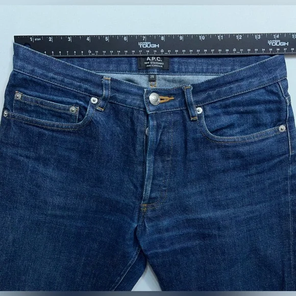 A.P.C. Red Line Selvedge Jeans Mens 29 Blue Denim Button Fly Japan 29” Inseam - Picture 10 of 16